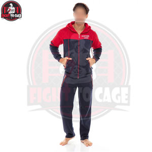 Conjunto Deportivo de Felpa con Capucha para Hombre, Modelo 2026, Cómodo, con Cierre Completo, Color Rojo Sólido, Azul Marino, Ropa Deportiva Informal para Calle - Product Image 2