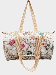 Large Capacity Floral Jacquard <b>Weekender</b> Duffel <b>Bag</b> Women <b>Travel</b> Tote - Product Image 3