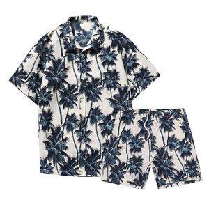 Ensemble de vêtements de plage en gros : chemise et short imprimés tropicaux pour l'été – Tenue de vacances assortie - Product Image 3