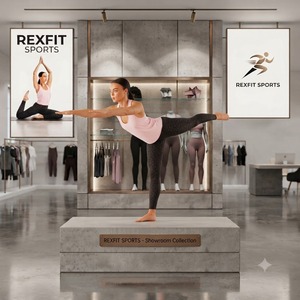 REXFITSPORTS 2026 Ensemble de vêtements de sport respirant et très extensible pour femmes avec débardeur ample et imprimé, marque privée OEM pour la gym - Product Image 4