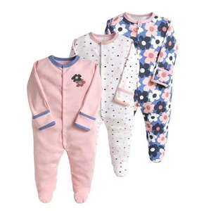 Ensemble de barboteuses pour bébé sur mesure, tricoté, imprimé dessin animé, manches longues, combinaison pour nourrisson, pyjama, coton, polyester, body - Product Image 3
