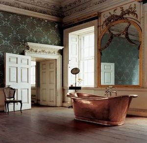 อ่างอาบน้ำทองแดงแบบตั้งพื้นทรงเดี่ยวแบบมีขาตั้ง ขัดเงา อ่างอาบน้ำทองแดงแบบตั้งพื้นทรงเดี่ยวแบบมีขาตั้ง ขัดเงา - Product Image 1