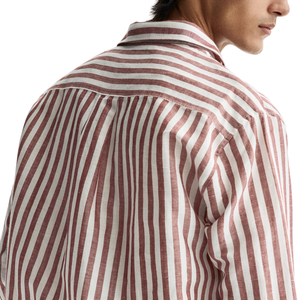 Chemise décontractée tissée à manches longues et col boutonné pour homme, avec poche poitrine, coupe décontractée, vente en gros, vêtements OEM - Product Image 5
