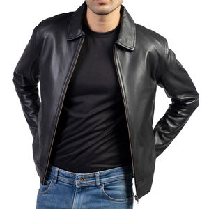 Wholesale <b>Leather</b> <b>Jacket</b> for Sale Cheap Price High Quality <b>Mens</b> Womens Fashion Outerwear Custom Design Factory Direct Supplier - Product Image 5