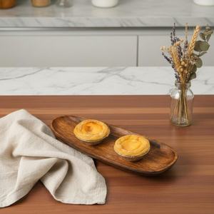 Wooden Serving Tray Rustic Style Reusable Natural Wood <b>Platter</b> for Dining Table Decor - Product Image 5