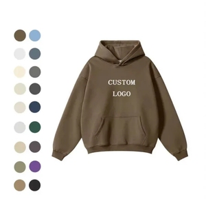 Sudadera con Capucha Personalizada para Hombre, Talla Grande, Algodón French Terry, Color Sólido, Informal, Otoño, Corte Regular, Bolsillo Frontal con Estampado - Product Image 1