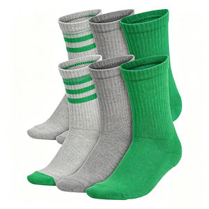 Chaussettes de sport côtelées, chaussettes athlétiques blanches, bleues et jaunes, rayures d'équipe, entraînement, vêtements de football - Product Image 4
