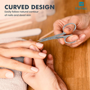 Tijeras de Manicura Curvas de Acero Inoxidable con Mangos de Acero, Servicio OEM ODM, Personalizadas, Nueva Llegada, Precio al por Mayor - Product Image 6