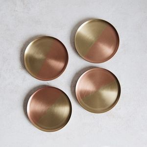 Polished Metal Coaster Collection Designed For Everyday Convenience Superior Durability Elegant Appearance Perfect Addition - Product Image 2