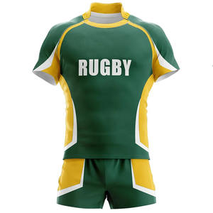 Uniforme de Rugby Personalizado para Hombre, Secado Rápido, Poliéster 180GSM, Impresión por Transferencia de Calor, Ropa de Equipo OEM, Suministro al por Mayor - Product Image 1