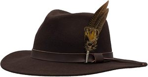 Chapeau en cuir pleine fleur véritable, style western vieilli, à large bord, résistant à l'eau, USA Europe - Product Image 6