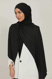 Hijab en jersey pour femmes musulmanes, long, uni, foulard pour femmes, voiles musulmans, hijabs en jersey pour femmes. - Product Image 5