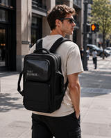 Sac à dos d'ordinateur portable antivol GPS 442 avec logo personnalisé, USB, panneau solaire, étanche, RFID, portable, capacité 12 kg, OEM/ODM d'usine