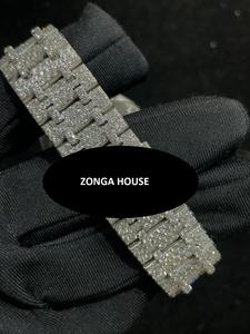 Reloj Mecánico de Lujo con Diamantes Moissanite VVS1, Completamente Cubierto de Piedras, con Movimiento Japonés Automático y Correa de Acero Inoxidable - Product Image 5