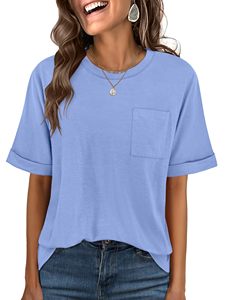 Camisetas de Mujer de Color Sólido a Precio Económico, Camisetas de Mujer al por Mayor, Camisetas de Mujer con Diseño Único, Camisetas de Mujer Estilo Primavera Verano - Product Image 2