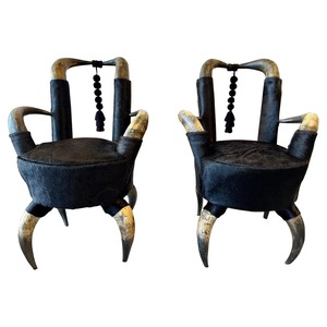 <b>Buffalo</b> <b>Horn</b> Arm Chair Handmade Luxury Hotel Restaurant Furniture Rustic Decorative Seating Chair NEHA ENTERPRISES Model NE-174 - Product Image 5
