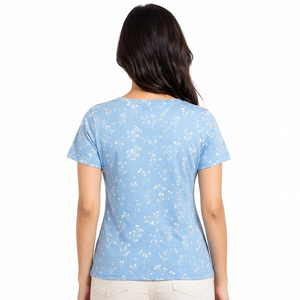 T-shirt uni pour femme, tissu doux, coupe confortable, léger, respirant, design pour une mode décontractée et un usage quotidien - Product Image 4