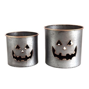 Halloween Black Metal <b>Pumpkin</b> Candle Holder Satin Jack O Lantern Tea <b>Light</b> Votive Pot Party Dining Table Decor - Product Image 6
