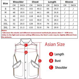 Polyester Lined <b>Mens</b> <b>Leather</b> Vest Cozy Winter Real <b>Leather</b> Biker <b>Waistcoat</b> Snap Button Outerwear Factory Direct Bulk - Product Image 6