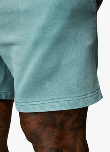 Shorts en coton bleu sarcelle pour homme, taille mi-haute, fermeture élastique, décontractés, avec poches, tissu respirant - Product Image 3