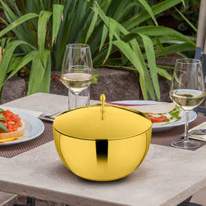 Donga en acier inoxydable à double paroi de qualité supérieure Majestic avec revêtement PVD doré Bols de haute qualité - Product Image 4