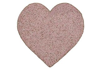 Heart Shape Nonwoven Felt Table Mat Modern Design Non Slip <b>Pink</b> Decorative Pad - Product Image 2