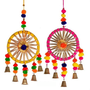 Tapiz Tradicional Rajastaní Hecho a Mano con Mezcla de Lana, Ecológico, para Uso en Interiores/Exteriores, Decoración de Pared Única para Diwali - Product Image 2