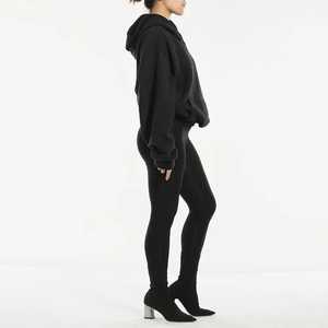Sweat-shirt décontracté à capuche oversize pour femme avec fermeture éclair et manches détachables, imprimé devant, idéal pour l'automne - Product Image 4