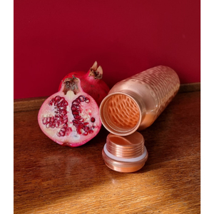 Wholesale Double Wall High Quality Top Selling Leak Proof and Jointless Hammered Copper Water Bottle for Yoga Gym Office School - Product Image 4