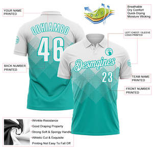 Camiseta Polo Personalizada de Poliéster, Ropa Deportiva Transpirable de Verano, Impresión por Transferencia de Calor, Fabricante de Camisetas para Hombre al por Mayor, OEM - Product Image 3