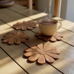 Modern Round Wooden Coasters 300 Mm Non Slip <b>Mats</b> & Pads - Product Image 4