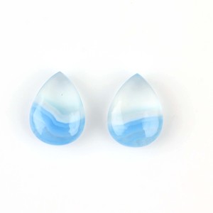 Cuentas de Ágata Azul Natural con Banda, Diseño Único, Forma de Pera, 10x14mm, Calibradas, Sueltas, para Joyería, DIY, Pulseras - Product Image 1