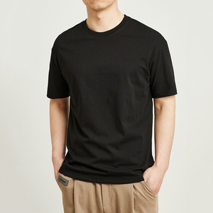 Summer Hot Sale Men's Regular Fit Solid Color Drop Shoulder Cotton T-shirt Customized Casual Plain Blank Short Sleeve <b>Tshirts</b> - Product Image 4