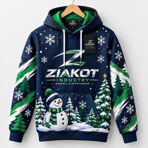 Wholesale Direct Ziakot Industry Custom Stitched <b>Navy</b> <b>Navy</b>-White Sports Pullover <b>Sweatshirt</b> Hoodie - Product Image 3
