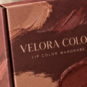 Boîte d'emballage en carton ondulé imprimée personnalisée VELORA Lip Color Wardrobe - Product Image 3
