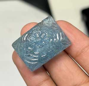 Natural Aquamarine Carving Gemstones Hand-Carved Loose Aquamarine Stones Bulk Lot for DIY Jewelry Making Wholesale By MAHNAJ GEM - Product Image 5