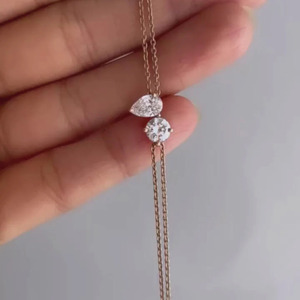 สร้อยข้อมือหินโรสโกลด์สองก้อนสำหรับใส่ในห้องปฏิบัติการ - Product Image 2