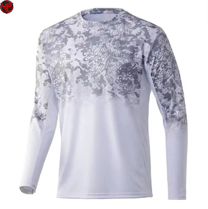 Chemise de pêche camouflage personnalisée à manches longues, séchage rapide, respirante, anti-UV, en nylon, pour la pêche, chemises de pêche sublimées - Product Image 2