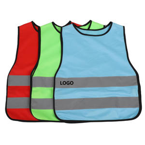 Gilet de sécurité fluorescent réfléchissant haute visibilité pour enfants avec logo personnalisé, gilet de chantier pour enfants, fournisseur OEM de logos personnalisés - Product Image 6