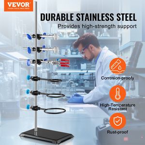 Supporto da Laboratorio in Acciaio da 23,6 Pollici con Base in Ghisa da 8,3 x 5,3 Pollici, Include Set di Supporti per Retort per Laboratori - Product Image 2