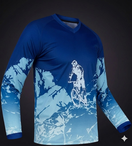 Nouveau style de maillot de motocross BMX tout-terrain, taille plus, en spandex/coton absorbant la transpiration, équipement de protection respirant - Product Image 1