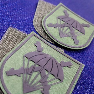 Tactical 3D Embossed Parachute <b>Patch</b> Green With Hook And Loop Backing <b>Sew</b> <b>On</b> Design - Product Image 2
