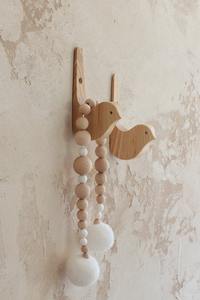 Modern Bird Style Mango and acacia Wood <b>Wall</b> <b>Hook</b> Premium Hanging Organizer for Coats Scarves Bags and Fashion Accessories - Product Image 4