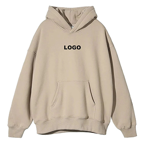 เสื้อฮู้ดดี้ผู้ชายไซส์ใหญ่ ผ้าฝ้ายฟลีซ สวมใส่สบายๆ สำหรับฤดูใบไม้ร่วง ทรงปกติ ผ้าถัก มีโลโก้ด้านหน้า ดีไซน์กระเป๋าเสื้อ - Product Image 2