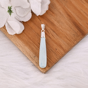 Pendentif Goutte d'Eau Classique Bohème en Turquoise Synthétique, Argent Sterling 925, Bijoux Faits Main, Pendentif Pierre Précieuse, Fabricant Grossiste - Product Image 2