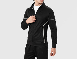 Men Breathable Lightweight Custom Logo Embroidered Color Block 100% <b>Polyester</b> Winter Streetwear Turtleneck Tracksuits <b>Jogger</b> 2 - Product Image 6