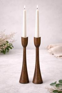 Support de bougie rond en bois brut rustique pour la décoration intérieure, finition naturelle, luminaire à lueur chaude, porte-bougie - Product Image 4