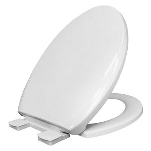 Asiento de Inodoro Alargado con Cierre Lento, Plástico Blanco, Control Remoto AC 110V - Product Image 1