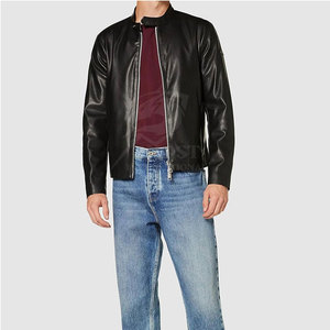 Chaquetas de Cuero para Hombre a la Moda, Diseño Ajustado con Cierre, Chaquetas de Cuero Elegantes para Otoño e Invierno - Product Image 2