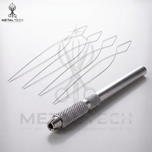 Wholesale Stainless Steel Holder Micro Ring Hair Extension Loop <b>Needle</b> Pulling Wire <b>Threader</b> Barber Accessories Tool Kit - Product Image 2